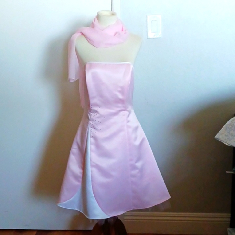 Pink formal cocktail dress